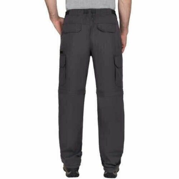 GRAY ( Charcoal ) Men's Convertible Pants BC Clothing - Picture 5 of 13